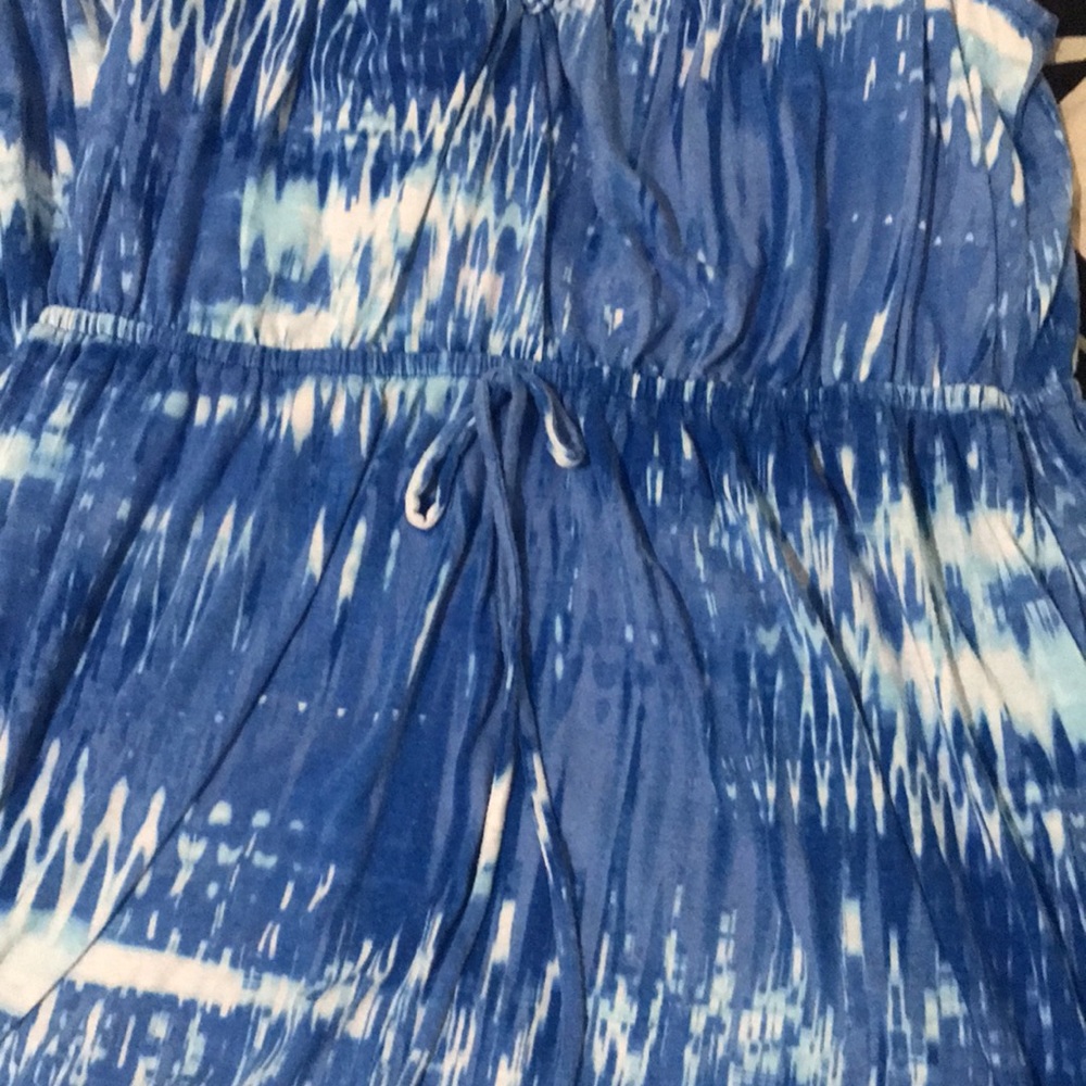 Faded glory blue tie-dye tank summer dress - Picture 4 of 7